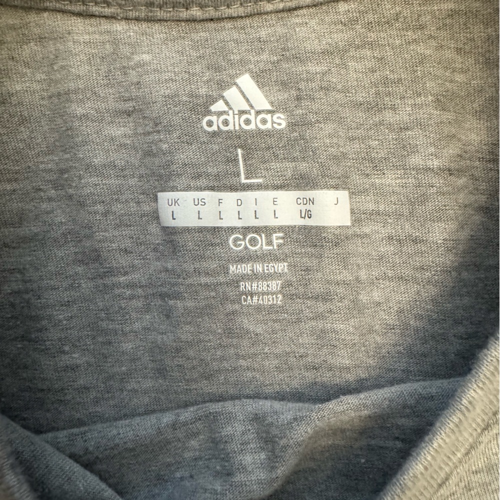 Adidas Men's Heather Gray Short Sleeve Tee - Picture 4 of 4